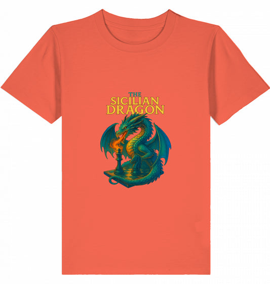 Kids Kinder Schach T-Shirt Sicilian Dragon