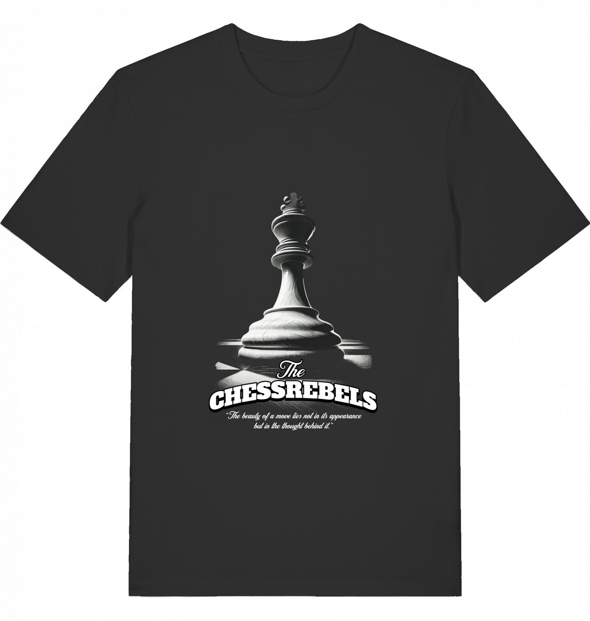 Schach T-Shirt The Chessrebels Beauty of a move BLACK