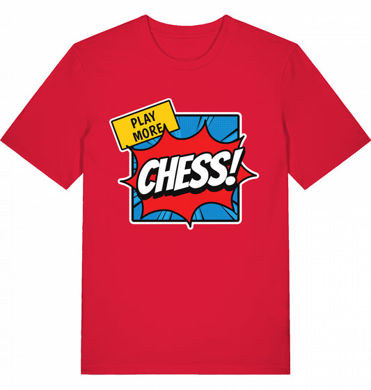T-Shirt Schach Play More Chess Fairtrade