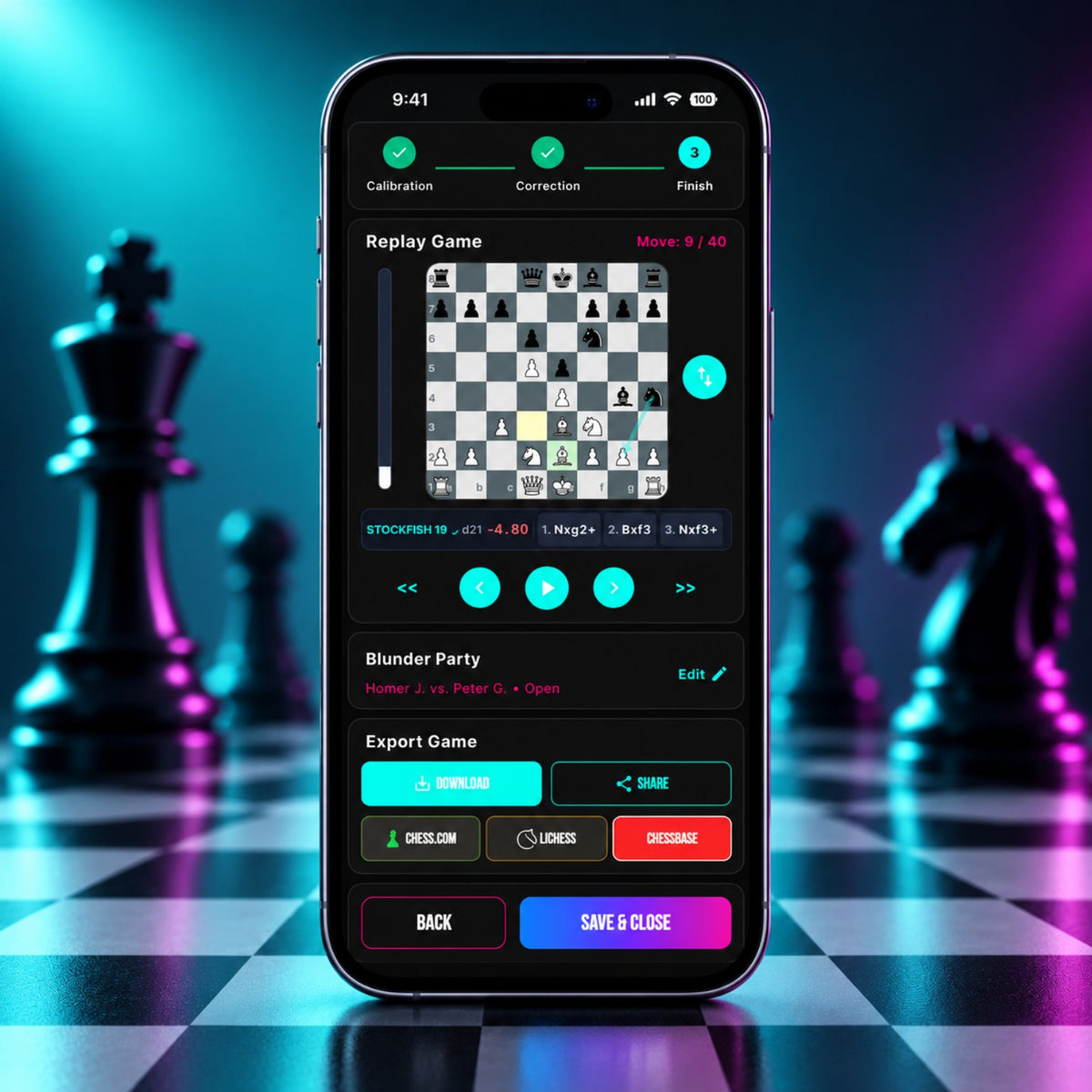 Chess PGN Scanner – Partie wiedergeben, analysieren und als PGN exportieren