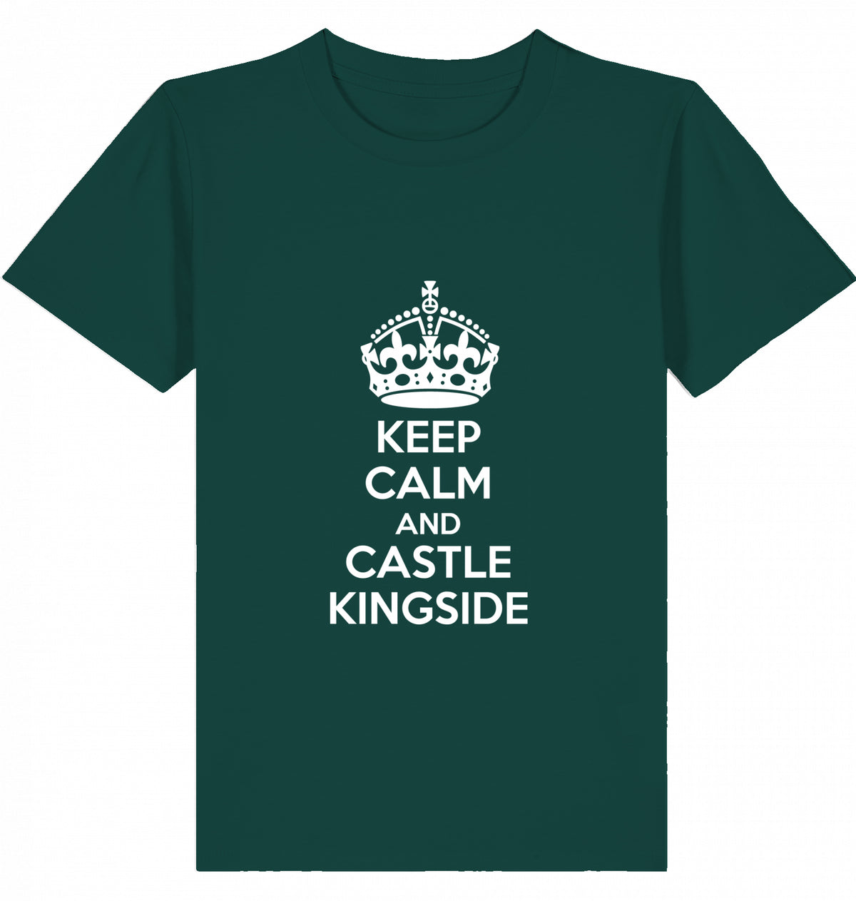 Schach Kinder T-Shirt Keep Calm And Castle Kingside Kids Chess Bio-Baumwolle Fairtrade