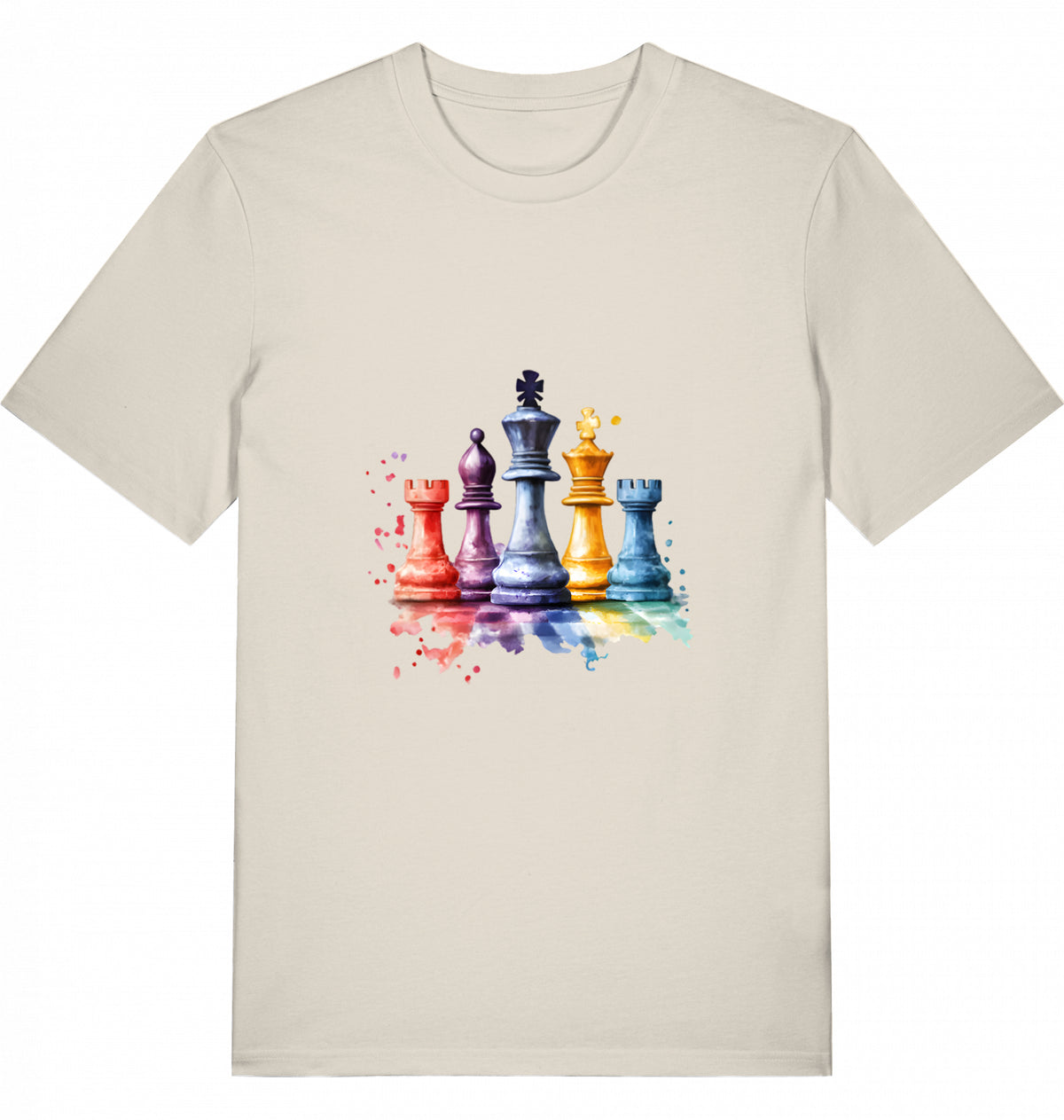 T-Shirt Aquarell Schach Figuren