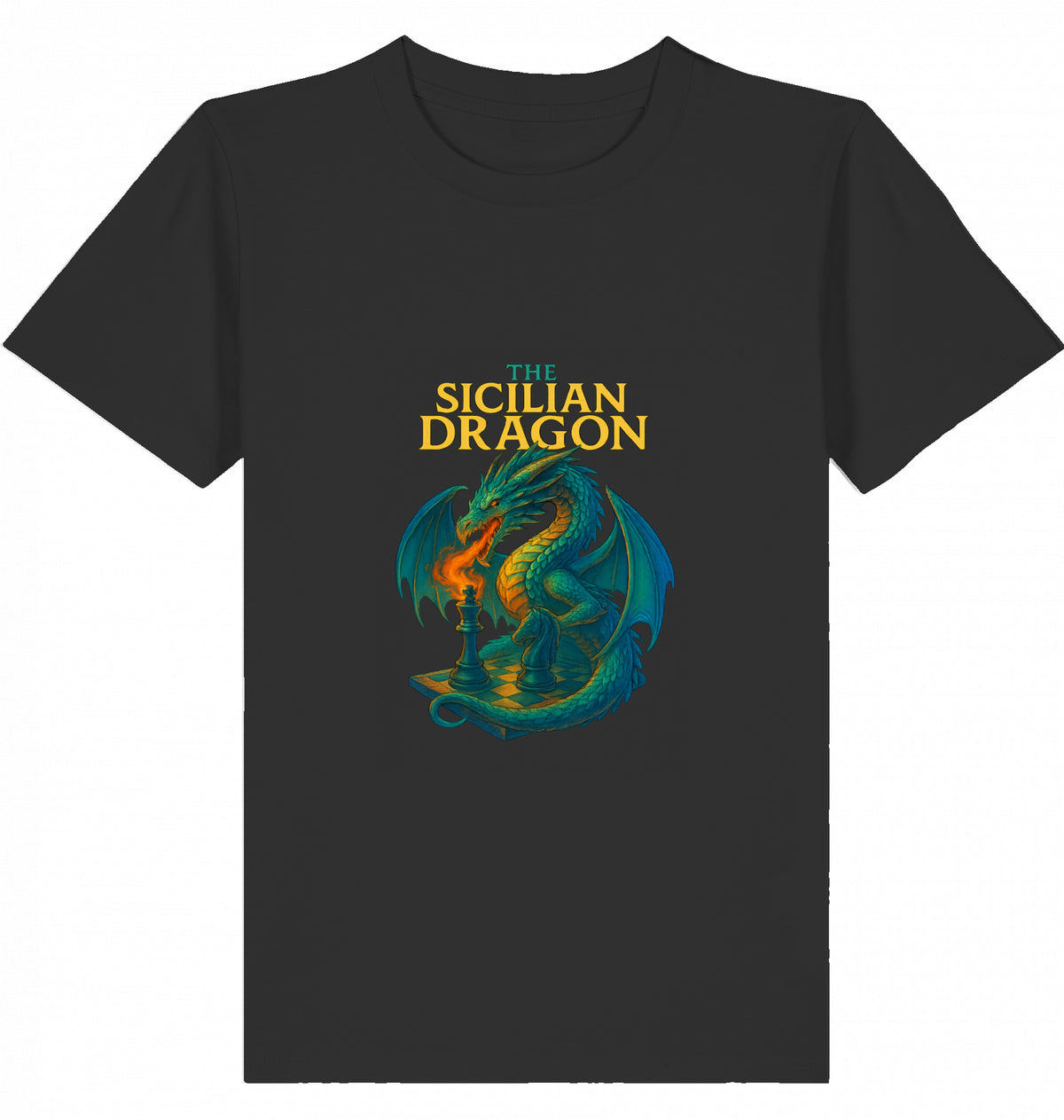 Kids  Kinder Schach T-Shirt Sicilian Dragon