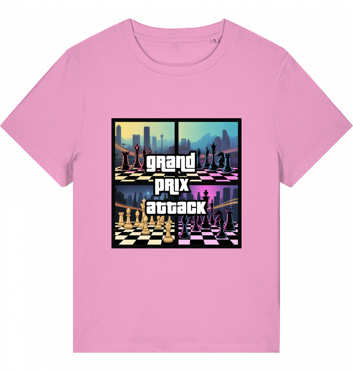 Schach Damen T-Shirt Grand Prix Attack Chess Bio-Baumwolle Fairtrade