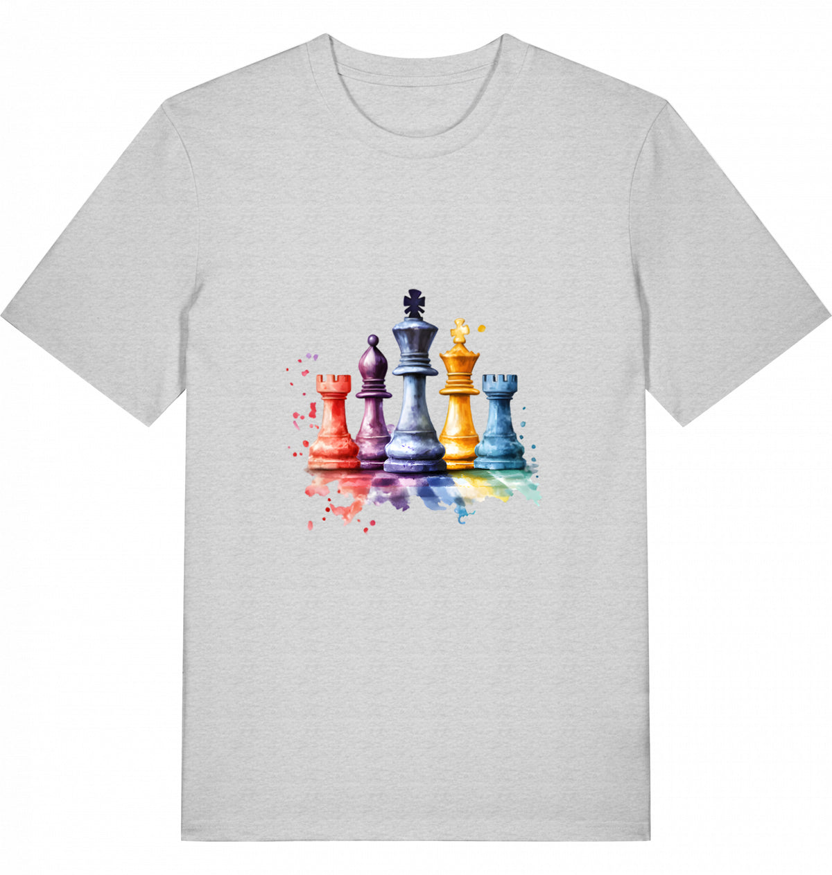 T-Shirt Aquarell Schach Figuren