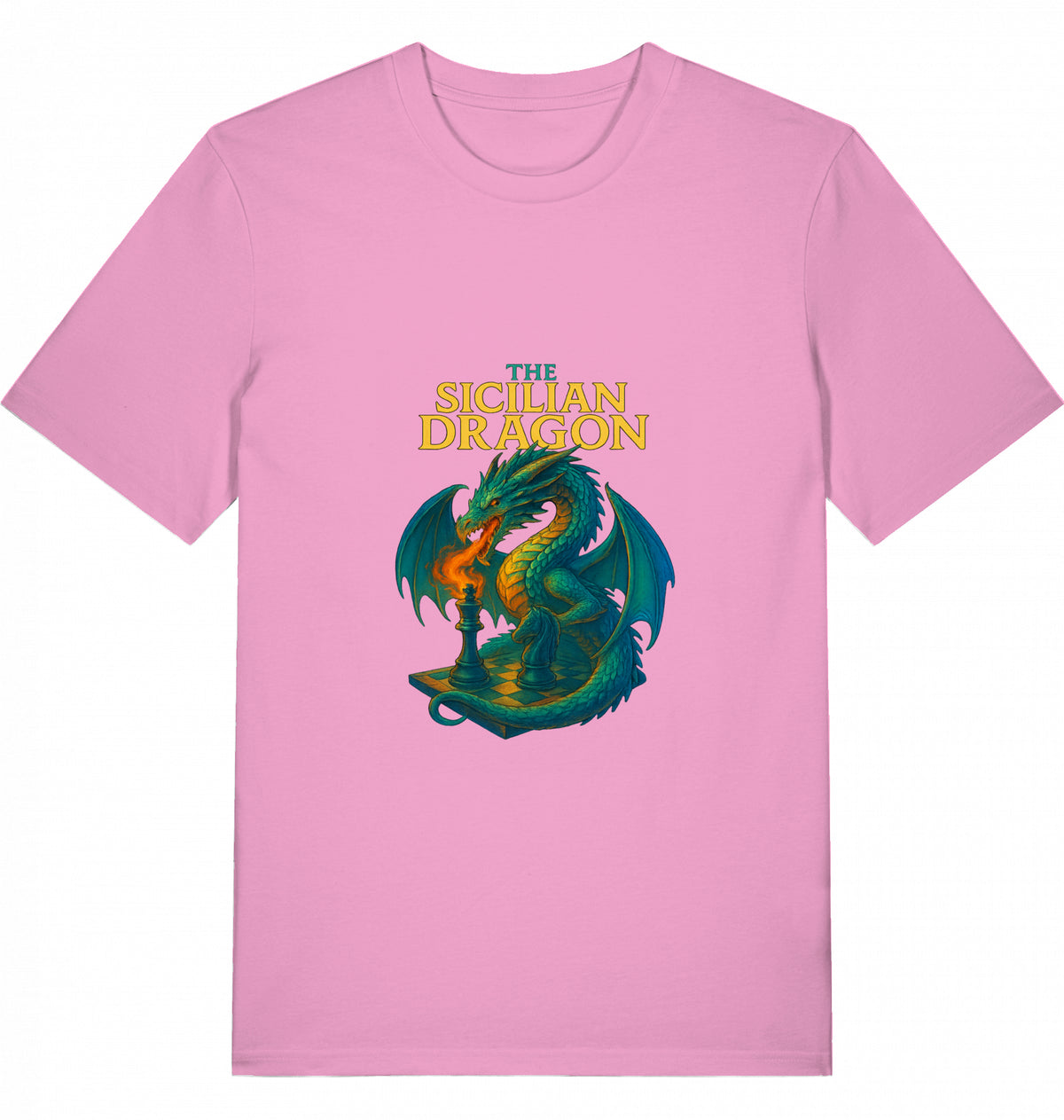 Schach T-Shirt Sicilian Dragon Herren