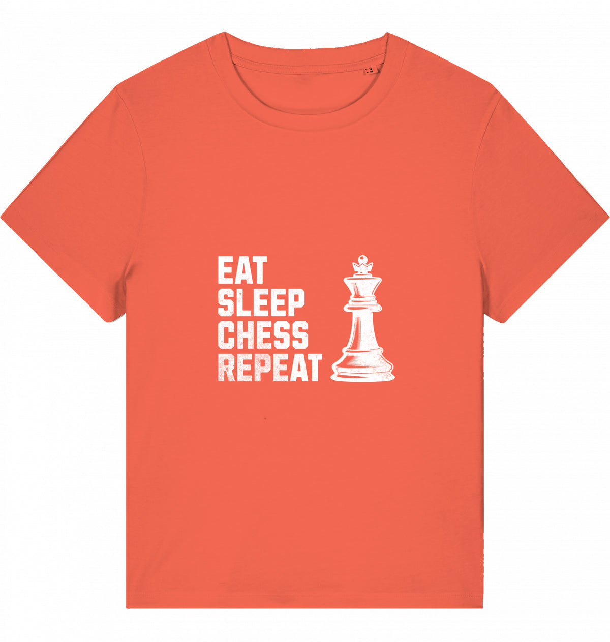 Damen Schach T-Shirt Eat Sleep Chess Repeat