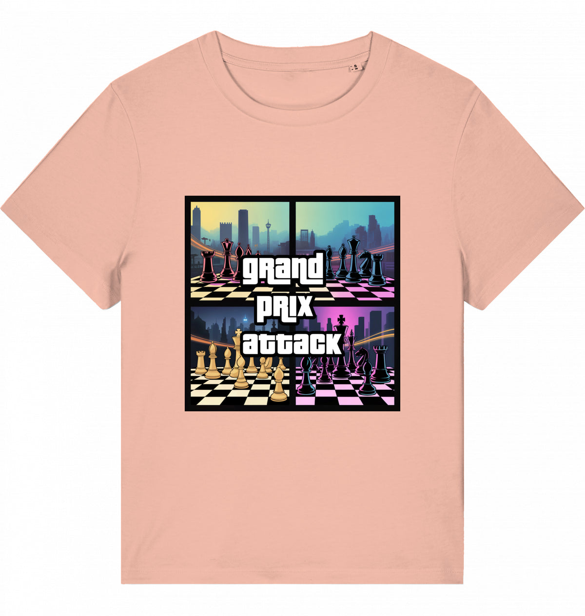 Schach Damen T-Shirt Grand Prix Attack Chess Bio-Baumwolle Fairtrade