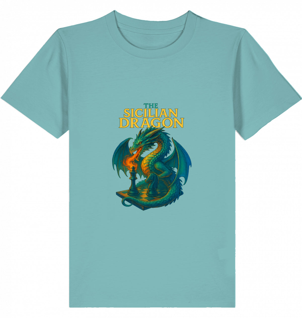 Kids  Kinder Schach T-Shirt Sicilian Dragon