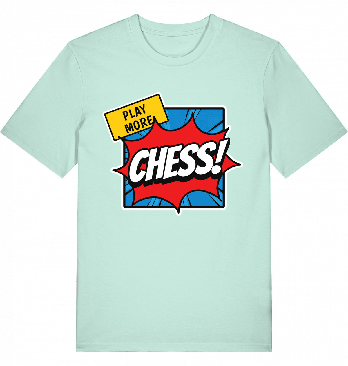 T-Shirt Schach Play More Chess Fairtrade