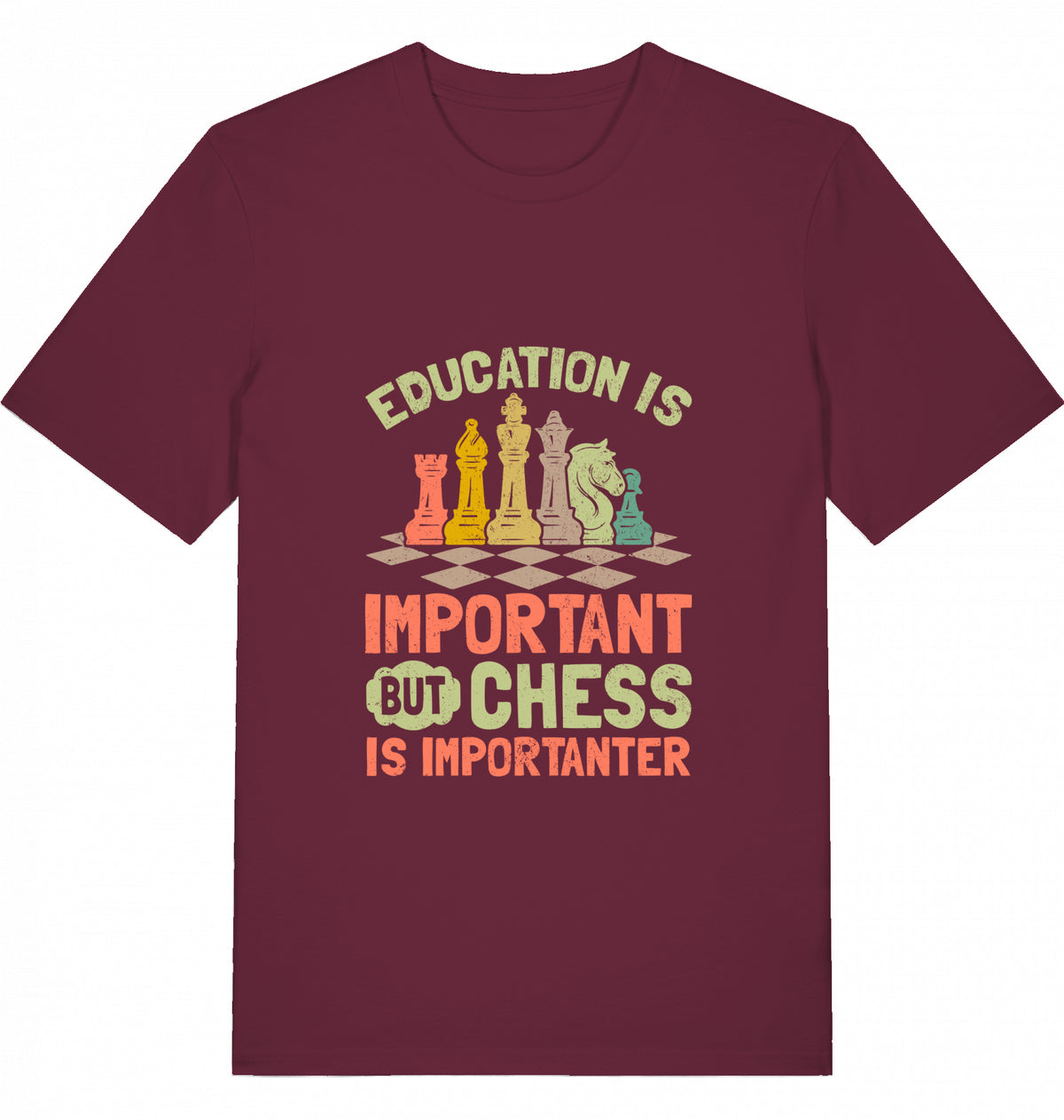 Schach T-Shirt "Chess is importanter"