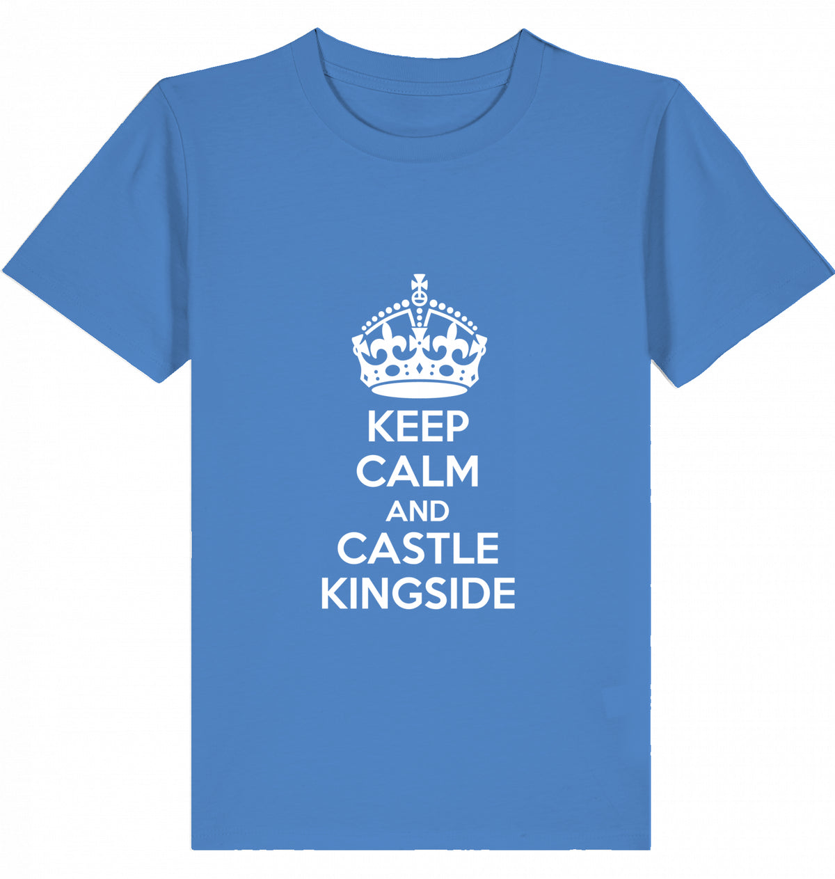 Schach Kinder T-Shirt Keep Calm And Castle Kingside Kids Chess Bio-Baumwolle Fairtrade