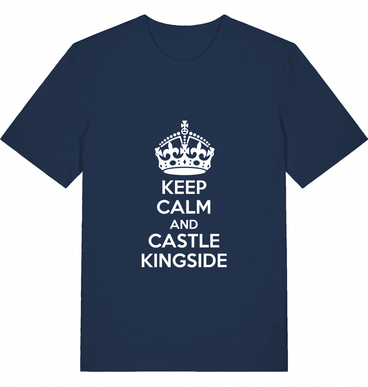 Chess T-Shirt Keep Calm And Castle Kingside Men Organic Cotton Fairtrade Chess