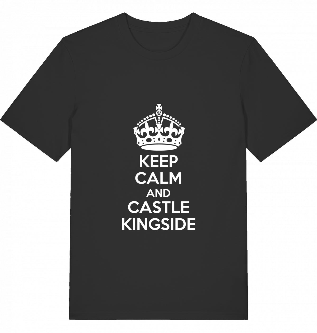 Chess T-Shirt Keep Calm And Castle Kingside Men Organic Cotton Fairtrade Chess