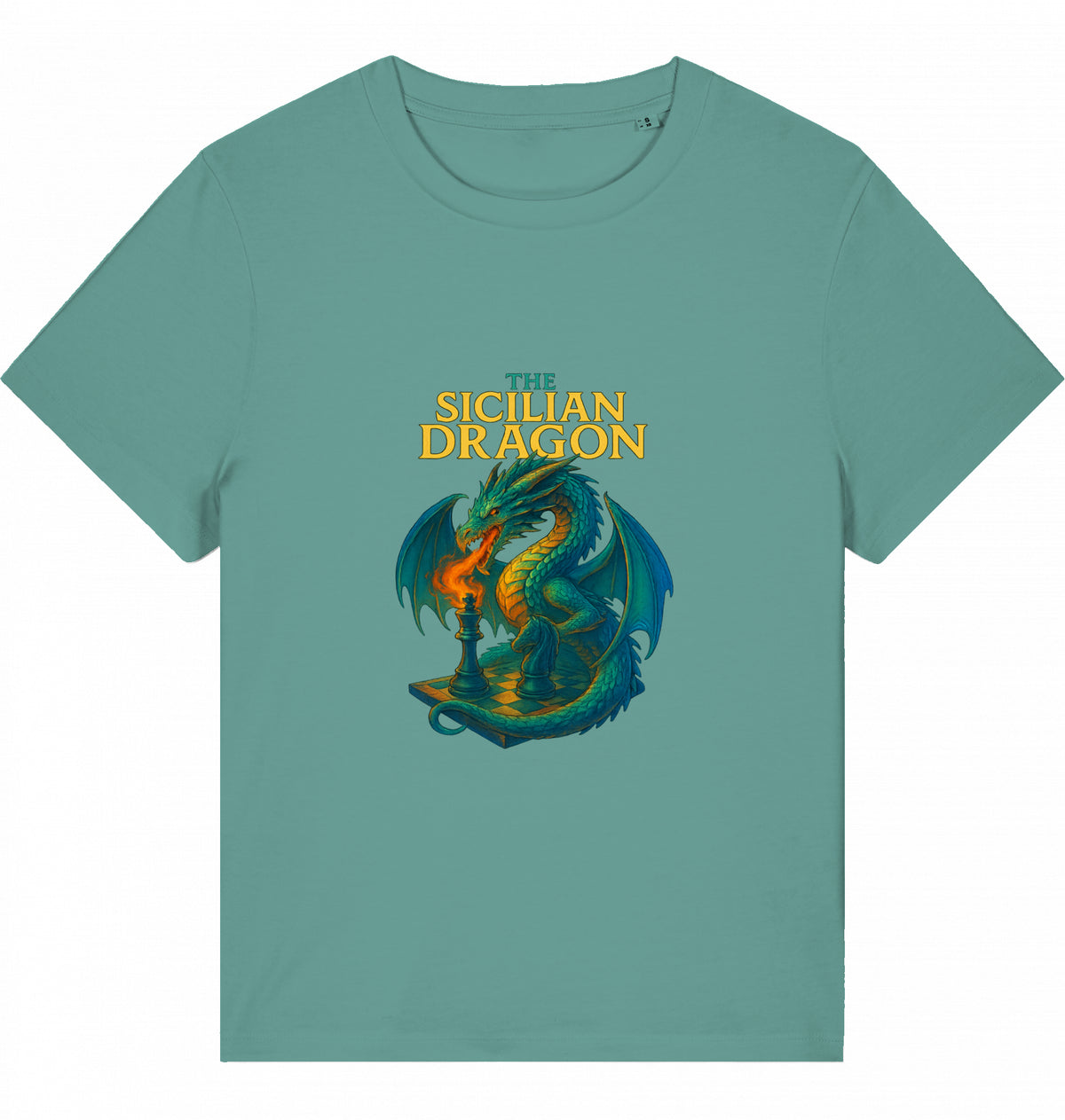 Damen Schach T-Shirt Sicilian Dragon