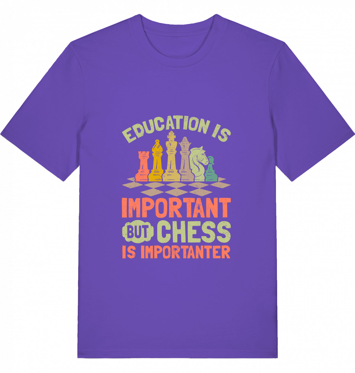 Schach T-Shirt "Chess is importanter"