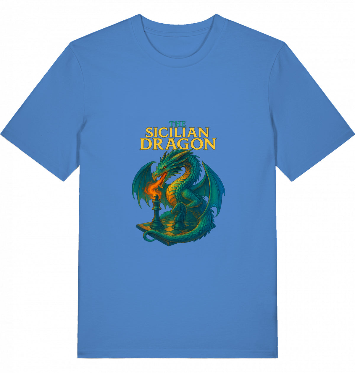 Schach T-Shirt Sicilian Dragon Herren