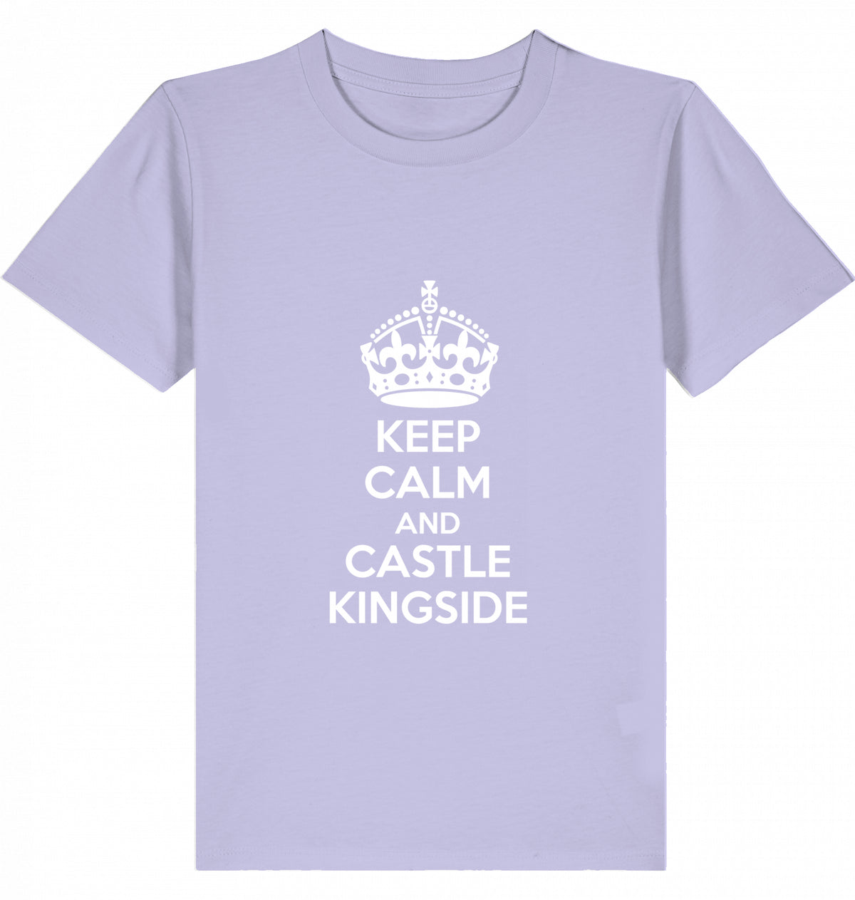 Schach Kinder T-Shirt Keep Calm And Castle Kingside Kids Chess Bio-Baumwolle Fairtrade