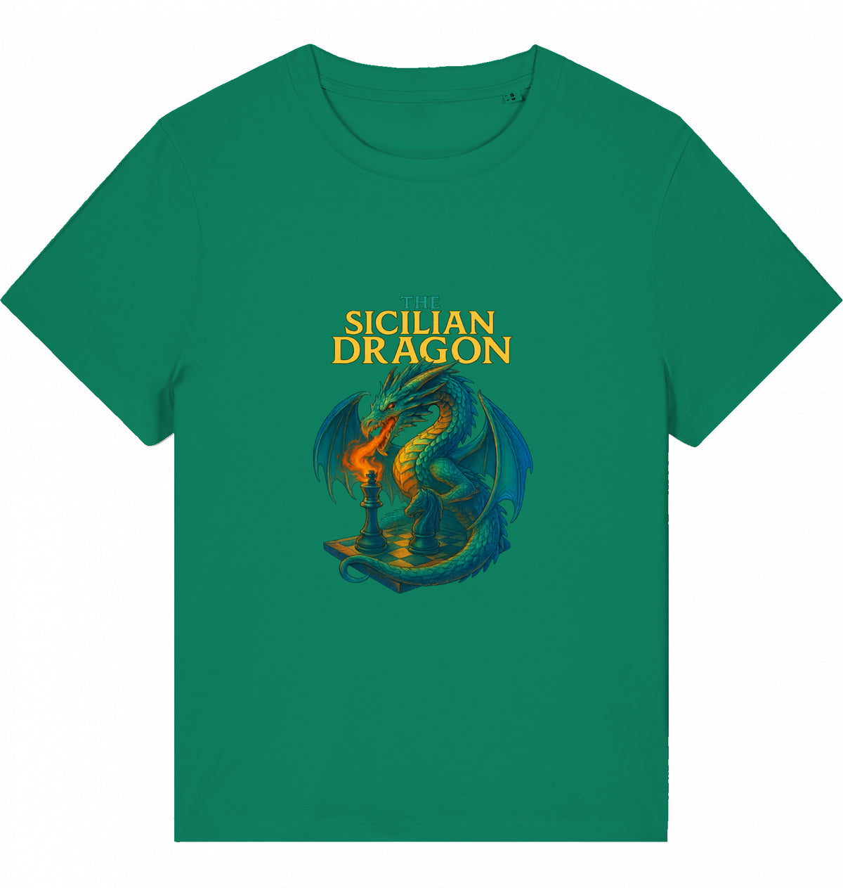 Damen Schach T-Shirt Sicilian Dragon
