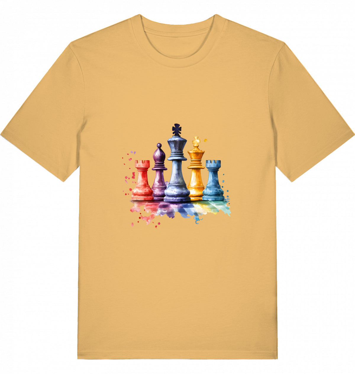 T-Shirt Aquarell Schach Figuren