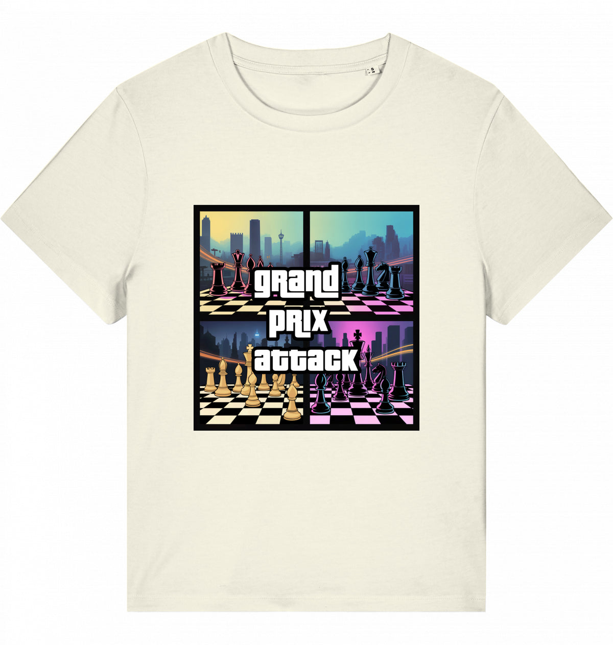 Schach Damen T-Shirt Grand Prix Attack Chess Bio-Baumwolle Fairtrade