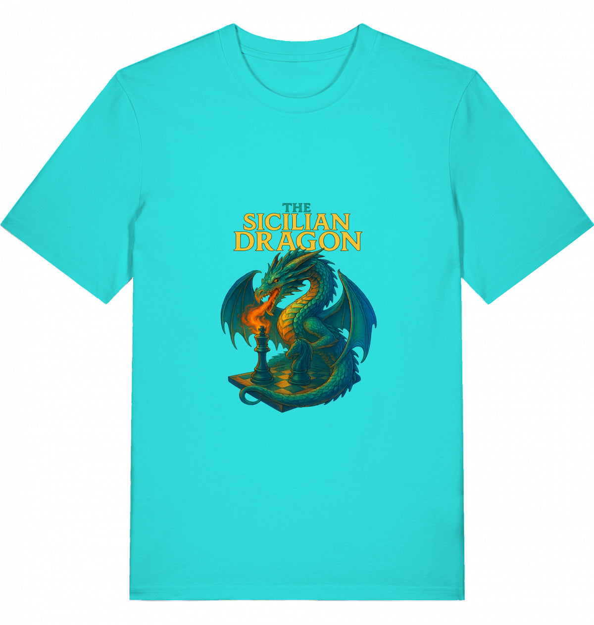 Schach T-Shirt Sicilian Dragon Herren
