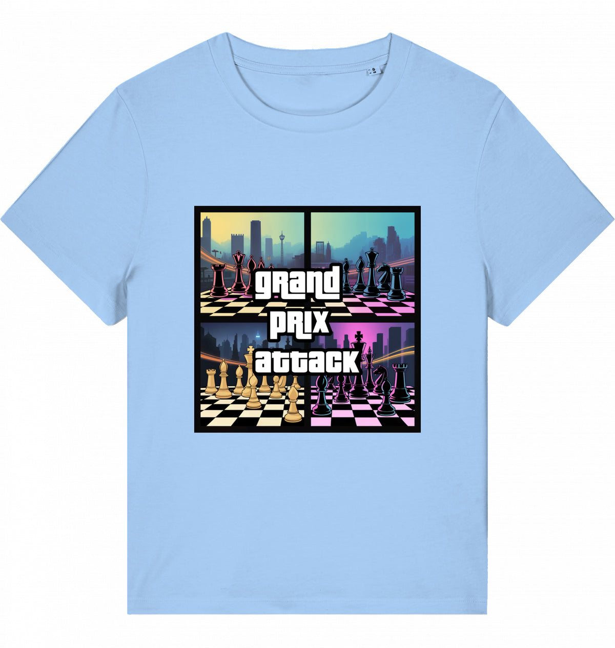 Schach Damen T-Shirt Grand Prix Attack Chess Bio-Baumwolle Fairtrade