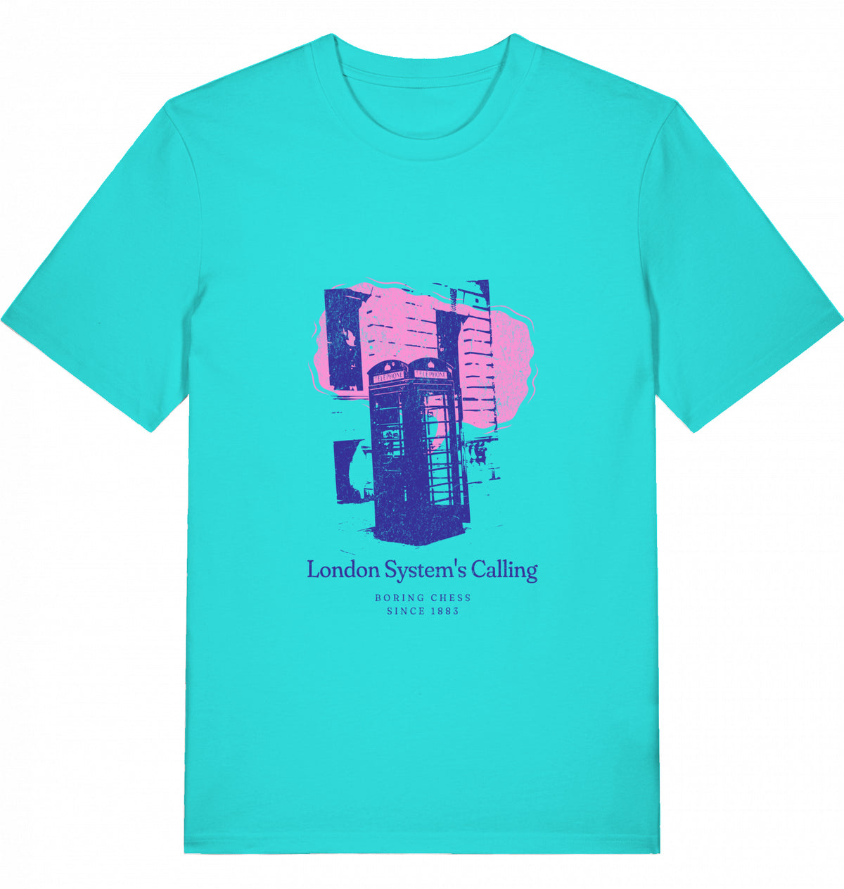 Schach T-Shirt London System Herren