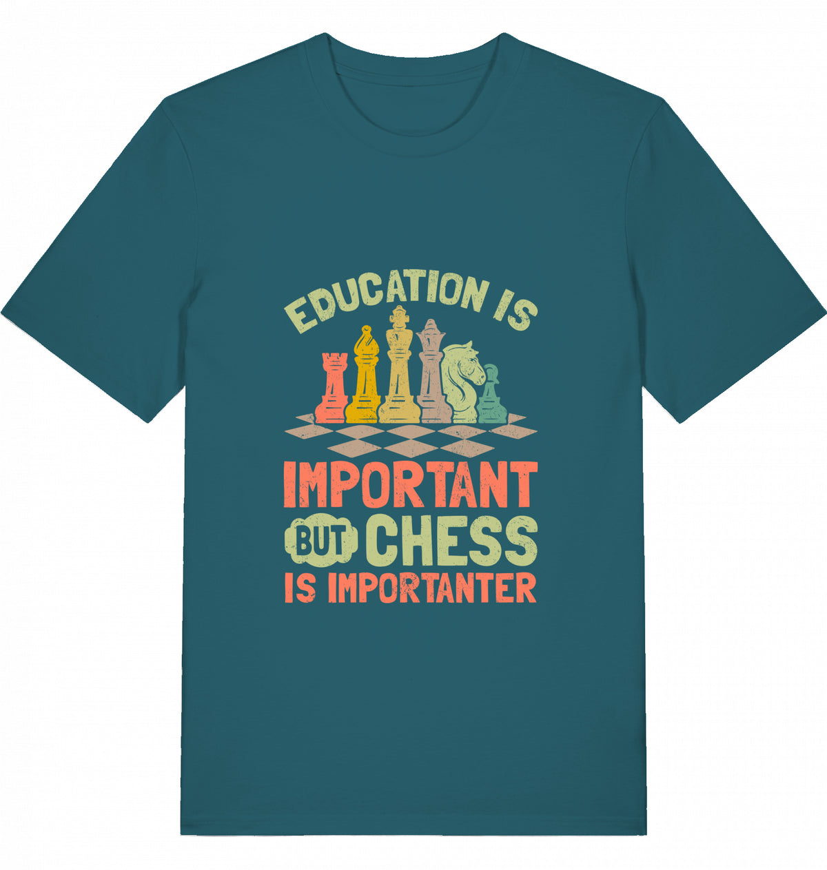 Schach T-Shirt "Chess is importanter"