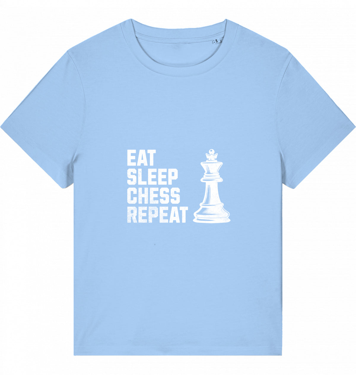 Damen Schach T-Shirt Eat Sleep Chess Repeat