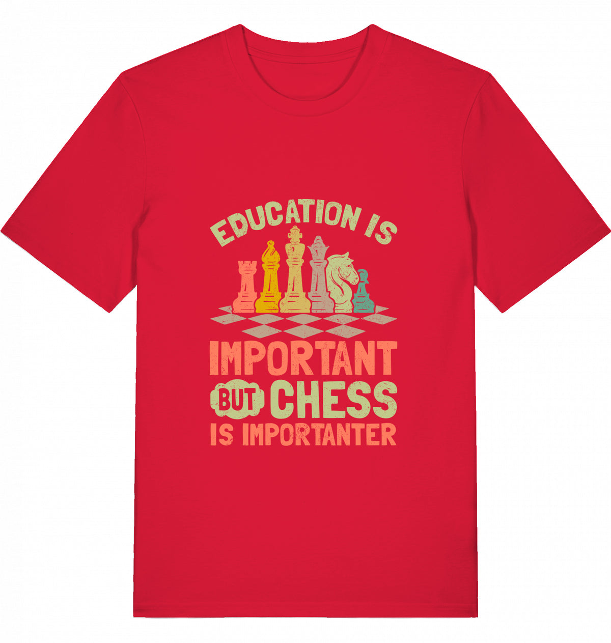 Schach T-Shirt "Chess is importanter"