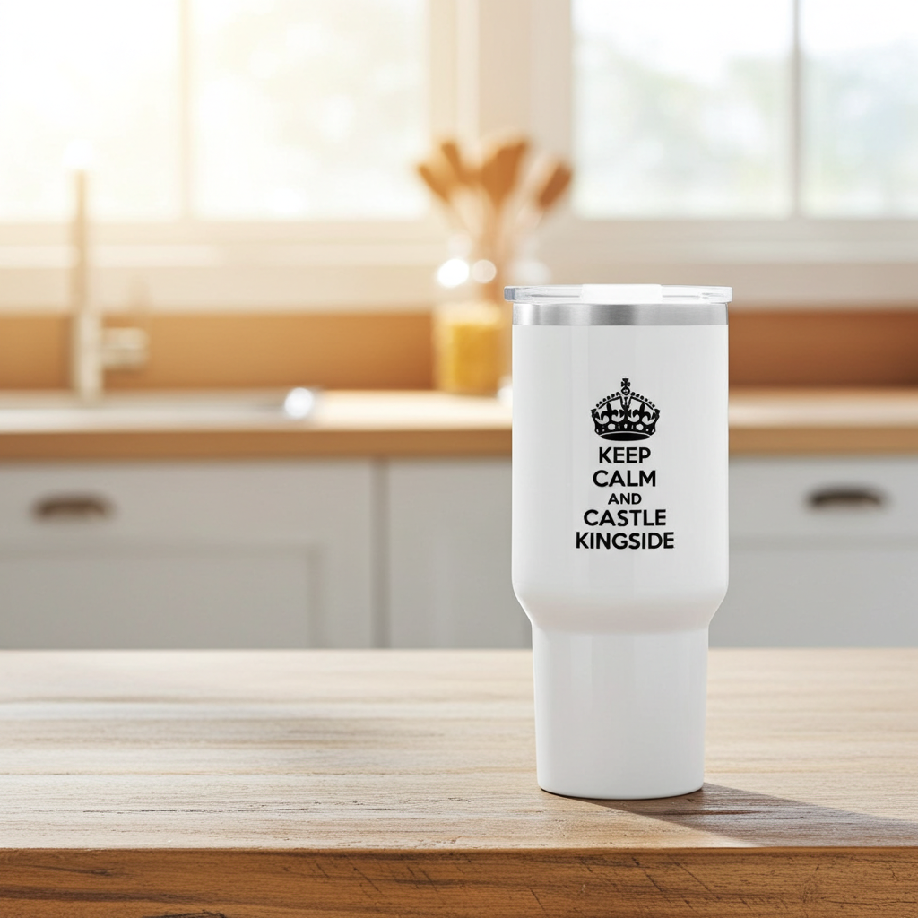 Thermobecher Thermosflasche Becher Schach Keep Calm And Castle Kingside