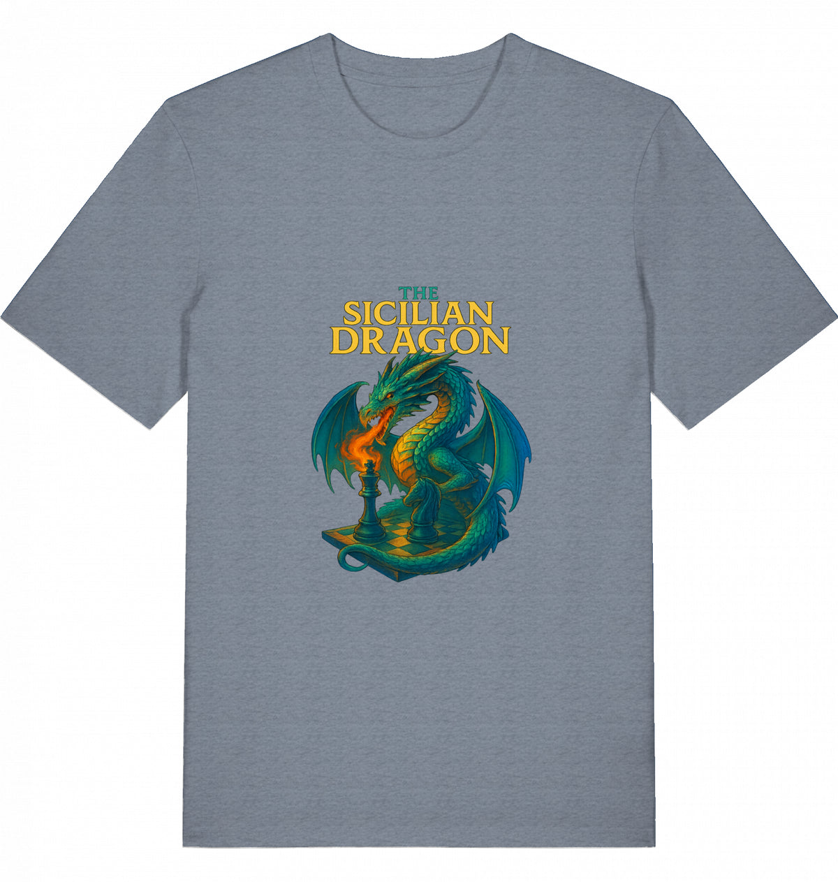 Schach T-Shirt Sicilian Dragon Herren