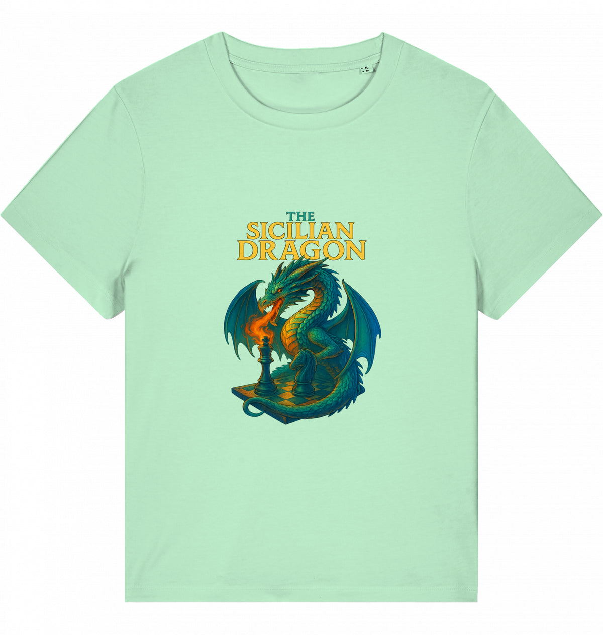 Damen Schach T-Shirt Sicilian Dragon