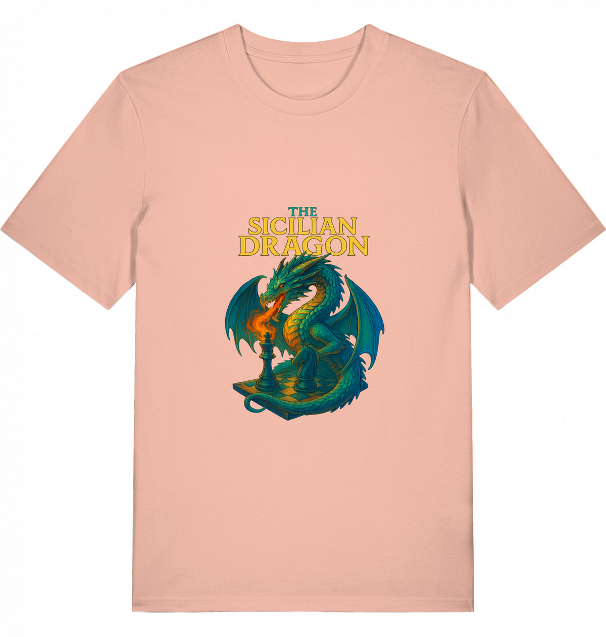 Schach T-Shirt Sicilian Dragon Herren