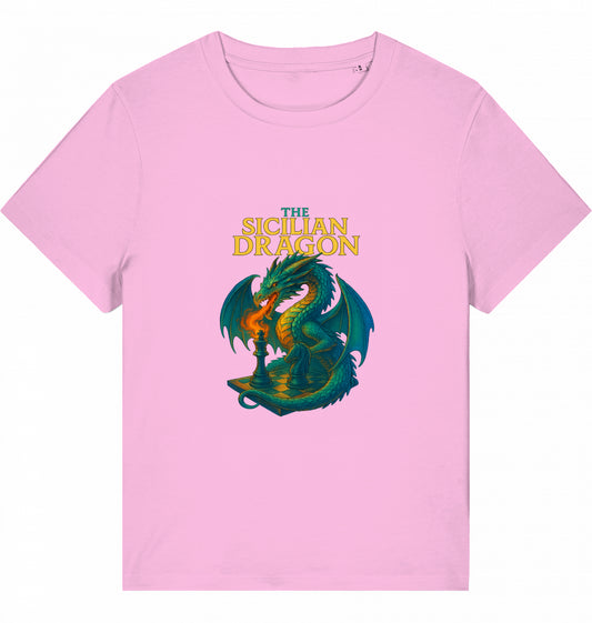 Damen Schach T-Shirt Sicilian Dragon