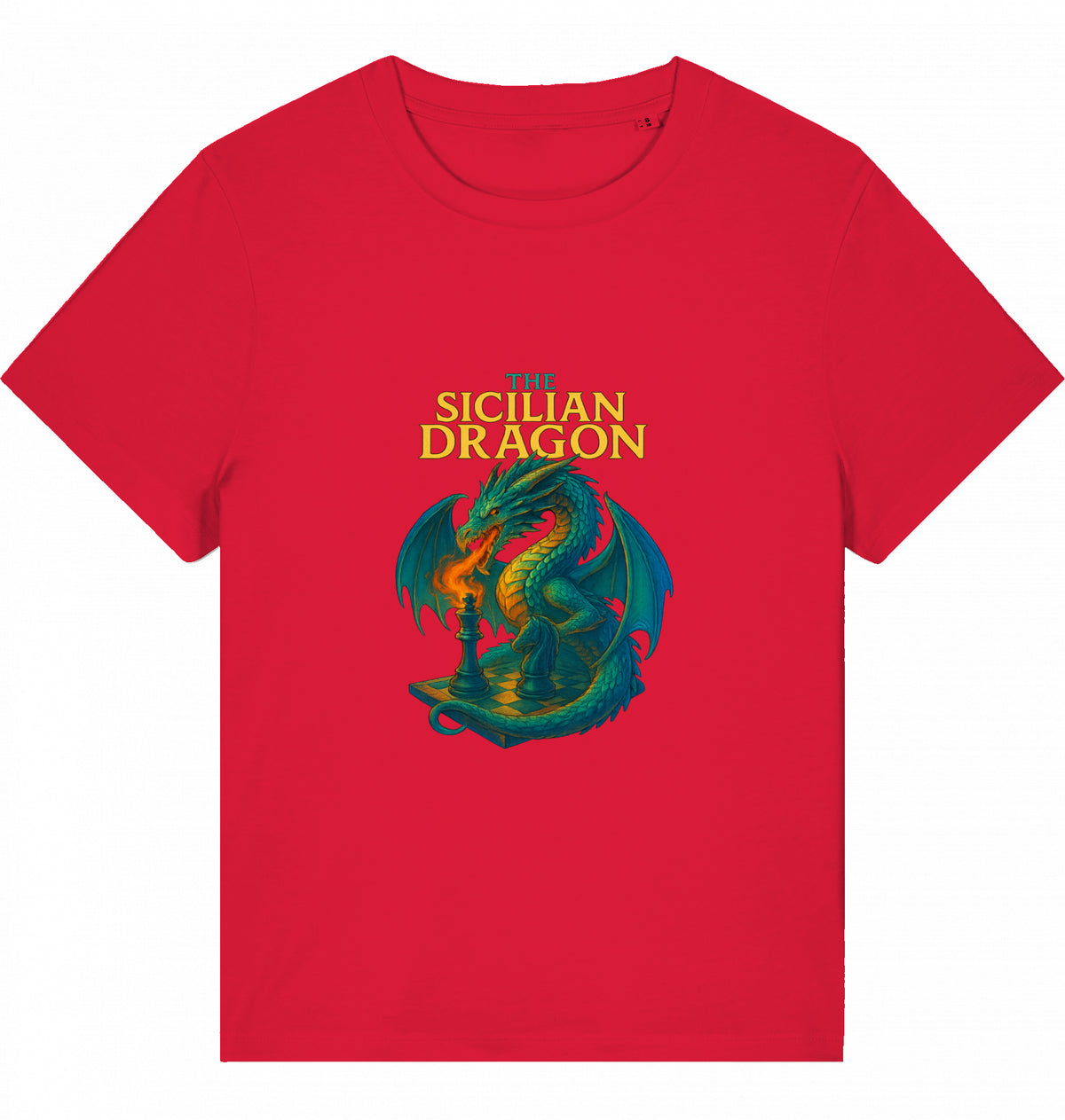 Damen Schach T-Shirt Sicilian Dragon