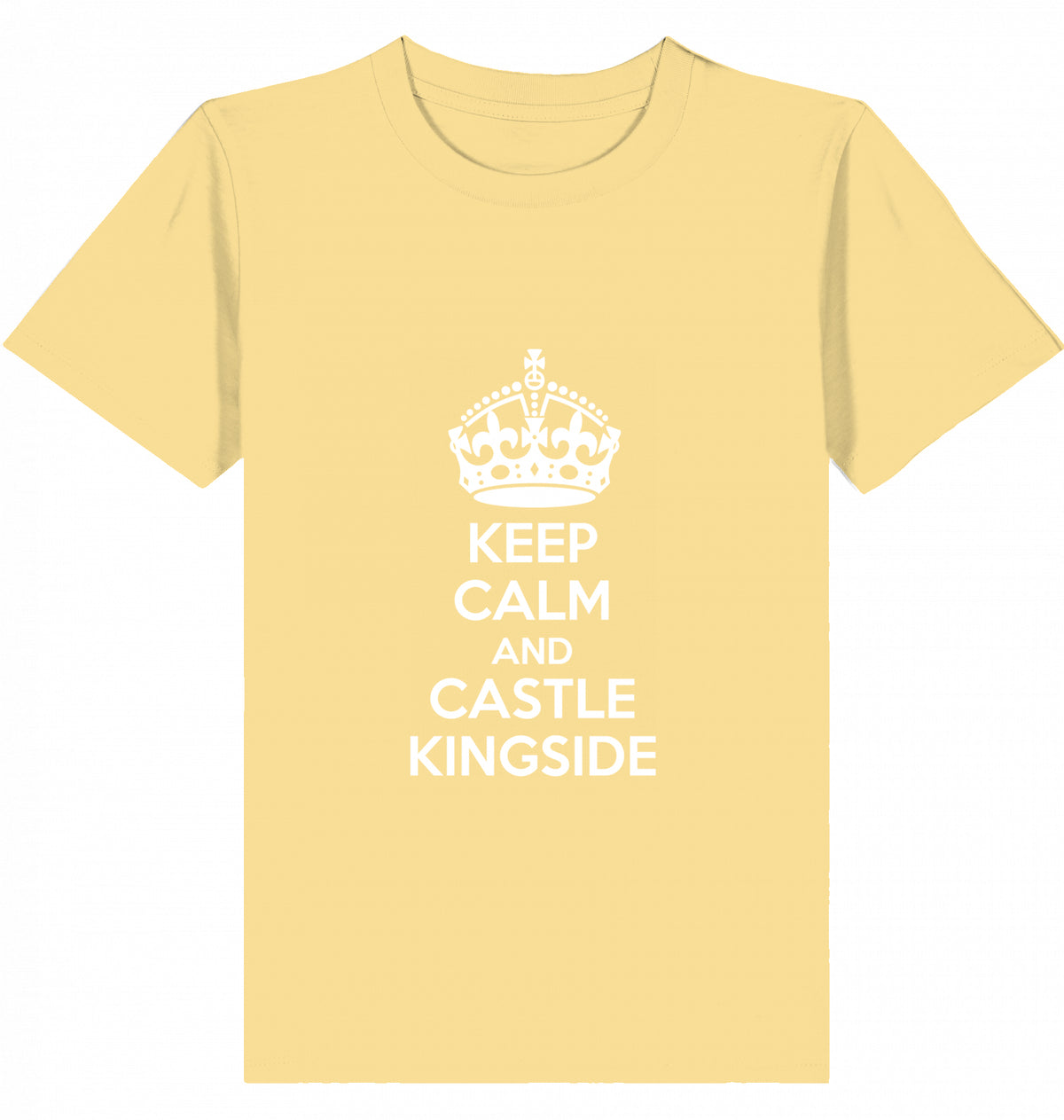 Schach Kinder T-Shirt Keep Calm And Castle Kingside Kids Chess Bio-Baumwolle Fairtrade