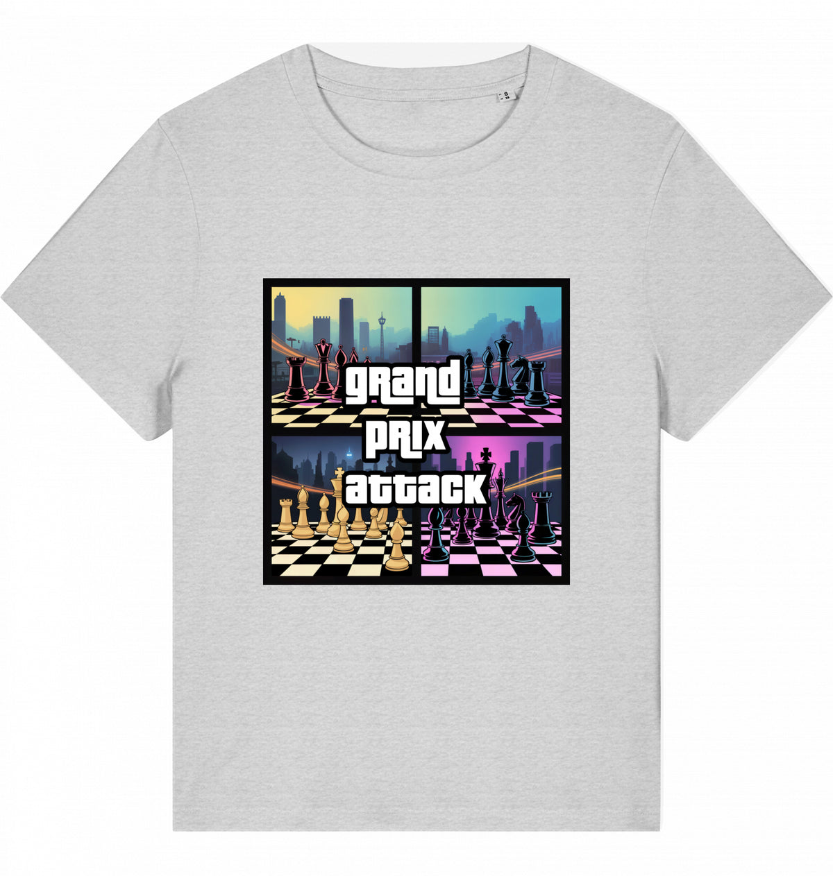 Schach Damen T-Shirt Grand Prix Attack Chess Bio-Baumwolle Fairtrade