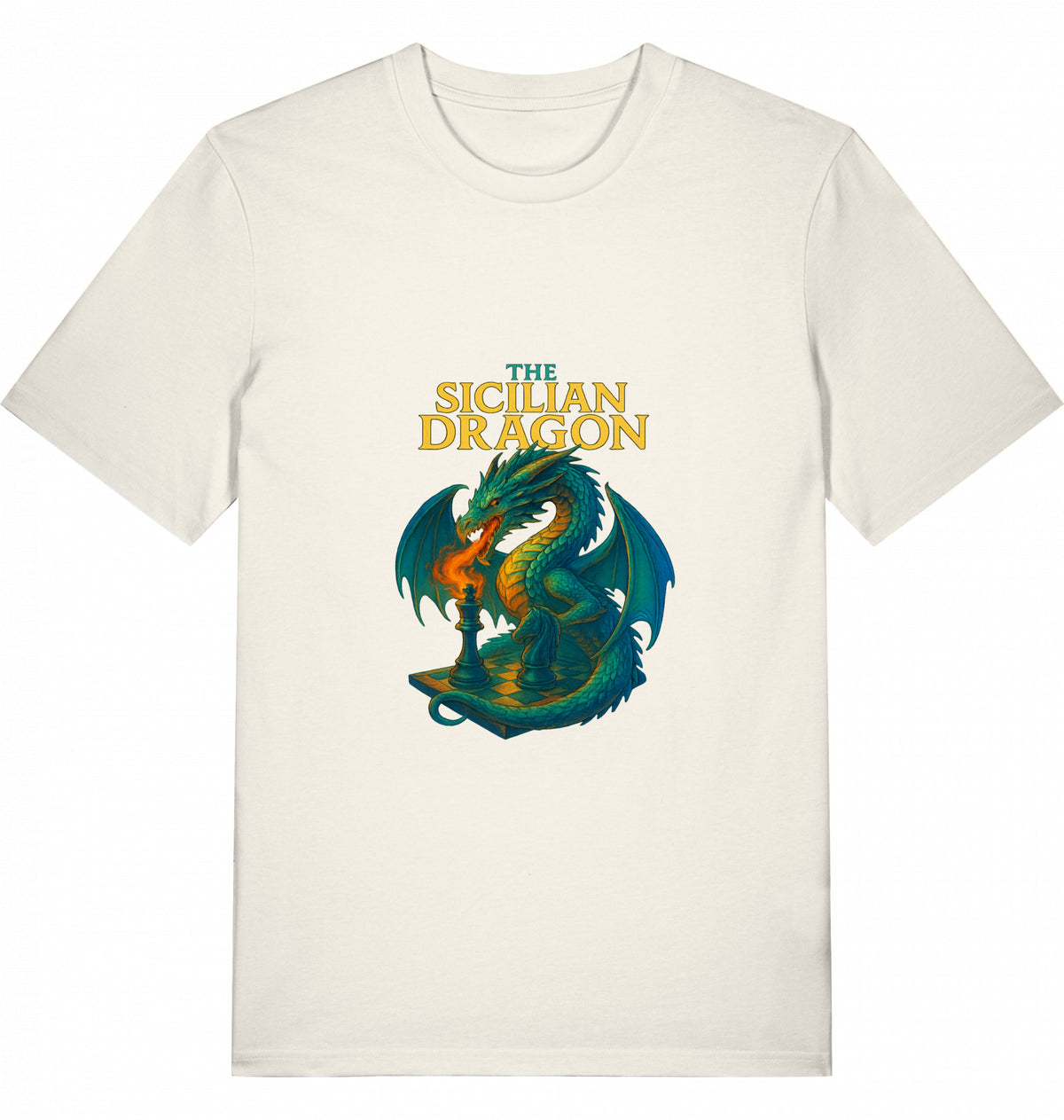Schach T-Shirt Sicilian Dragon Herren
