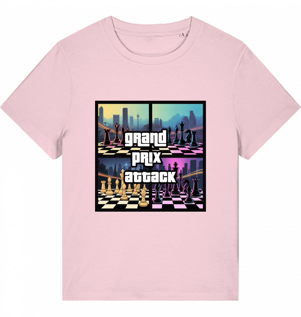 Schach Damen T-Shirt Grand Prix Attack Chess Bio-Baumwolle Fairtrade
