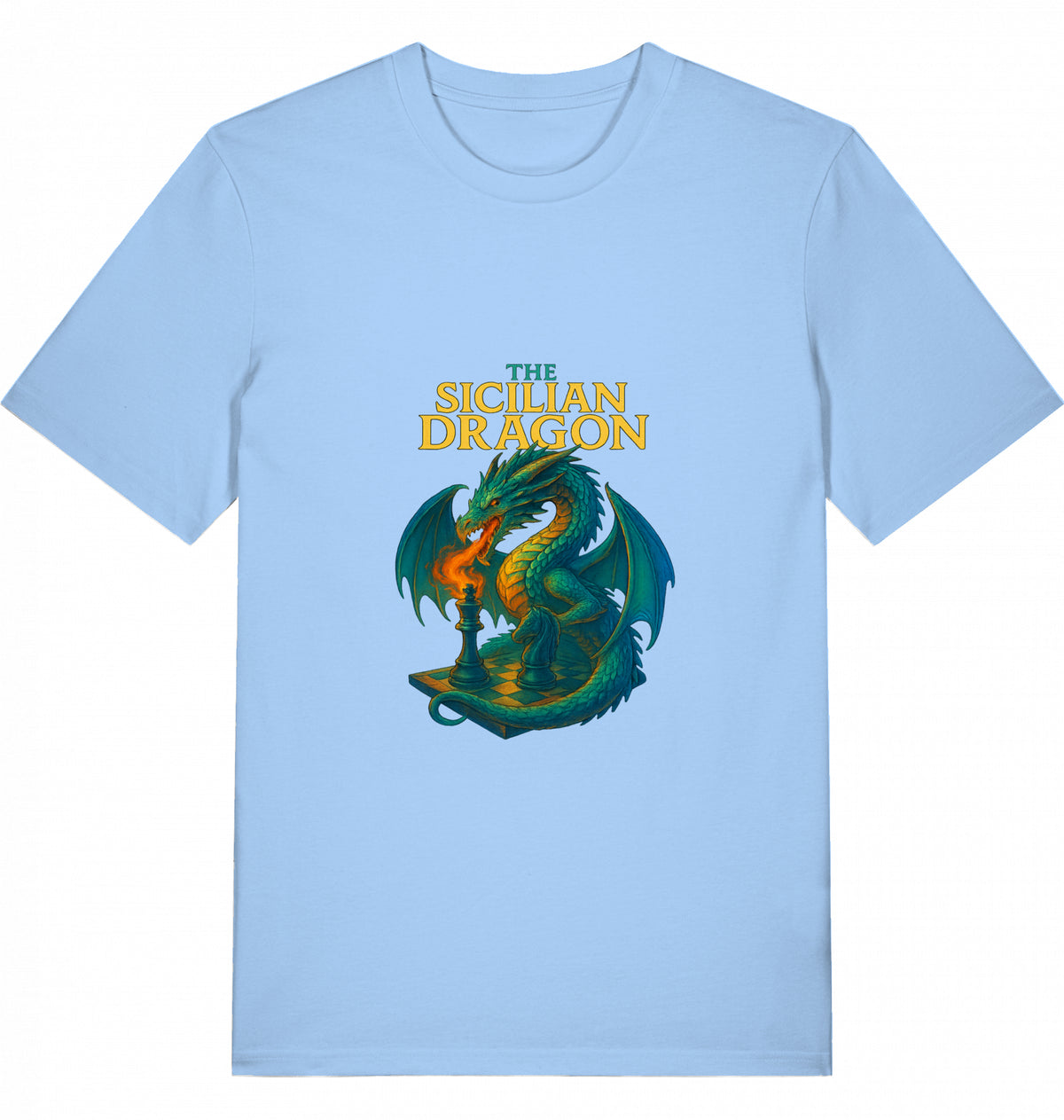 Schach T-Shirt Sicilian Dragon Herren