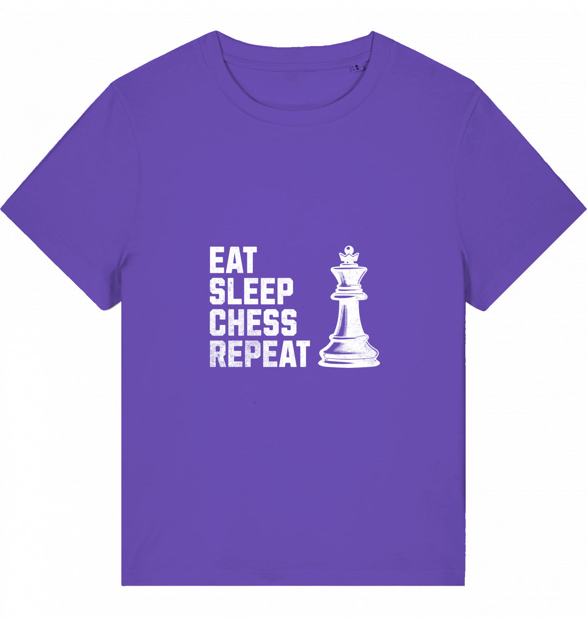 Damen Schach T-Shirt Eat Sleep Chess Repeat