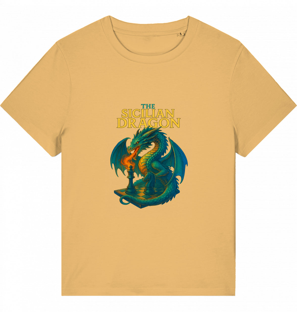 Damen Schach T-Shirt Sicilian Dragon