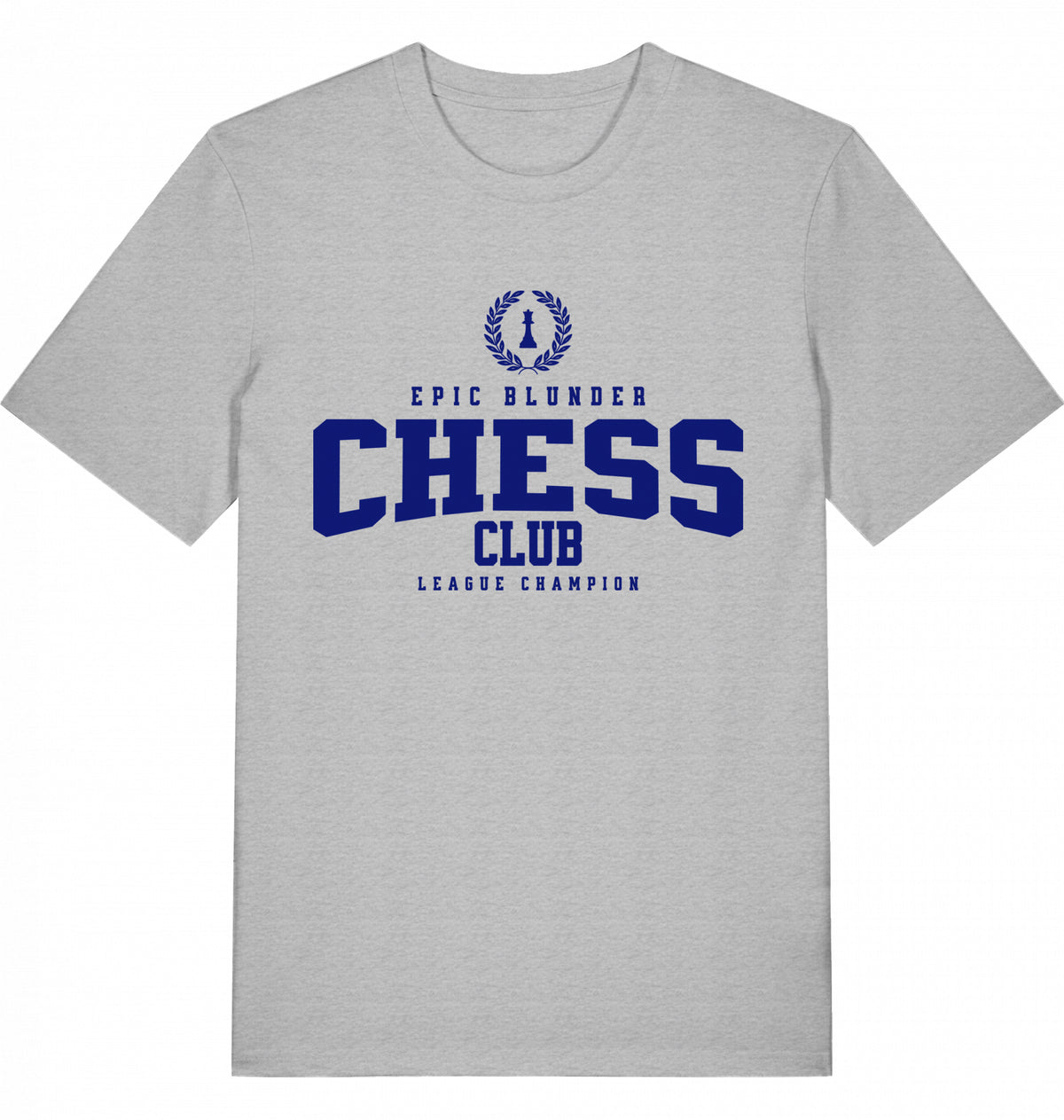 Schach T-Shirt Epic Blunder Chess Club Grau Blau