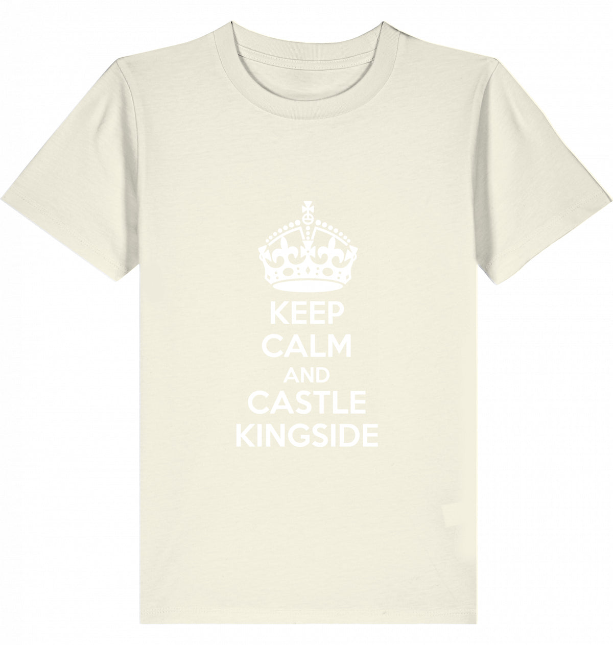Schach Kinder T-Shirt Keep Calm And Castle Kingside Kids Chess Bio-Baumwolle Fairtrade