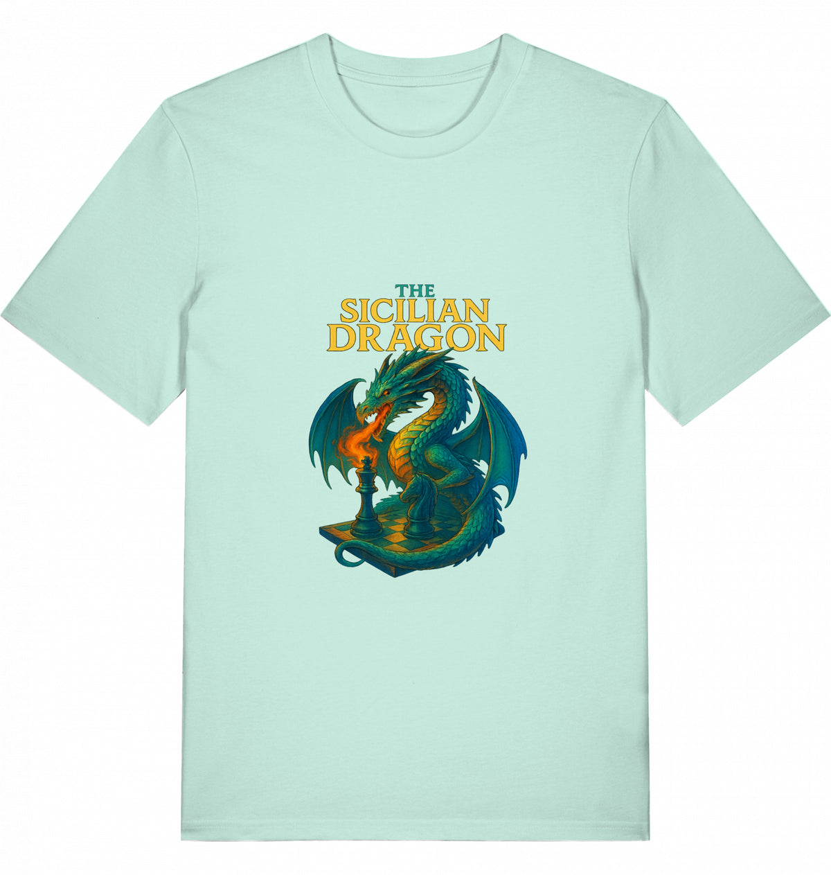 Schach T-Shirt Sicilian Dragon Herren