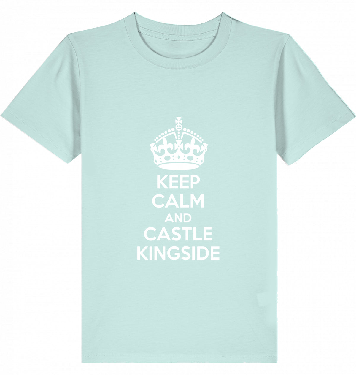 Schach Kinder T-Shirt Keep Calm And Castle Kingside Kids Chess Bio-Baumwolle Fairtrade
