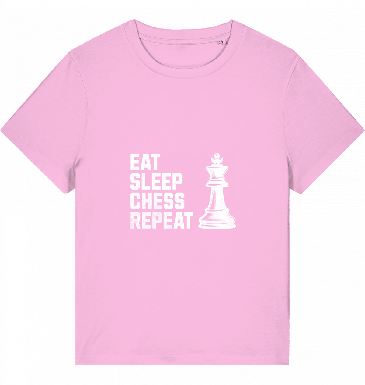 Damen Schach T-Shirt Eat Sleep Chess Repeat