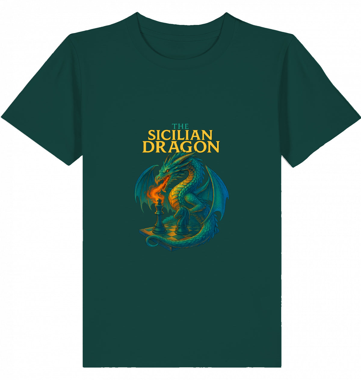 Kids  Kinder Schach T-Shirt Sicilian Dragon